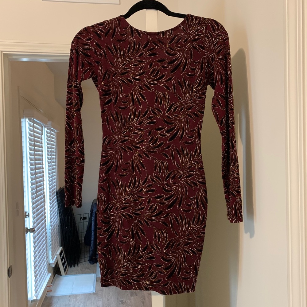 Long sleeve formal fitted dress